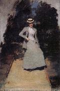 Bernard Hall The artist-s wife France oil painting artist